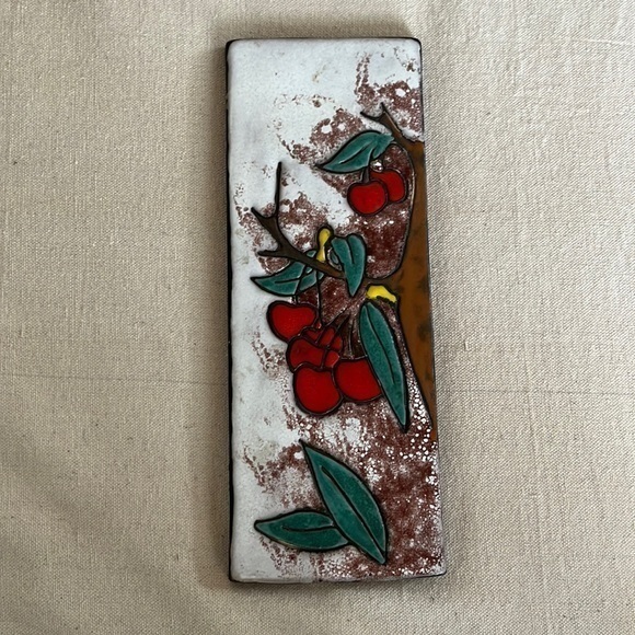 Ruscha MCM Cherry Tree Ceramic Wall Plate 50s‎ 60s Era - Picture 1 of 9